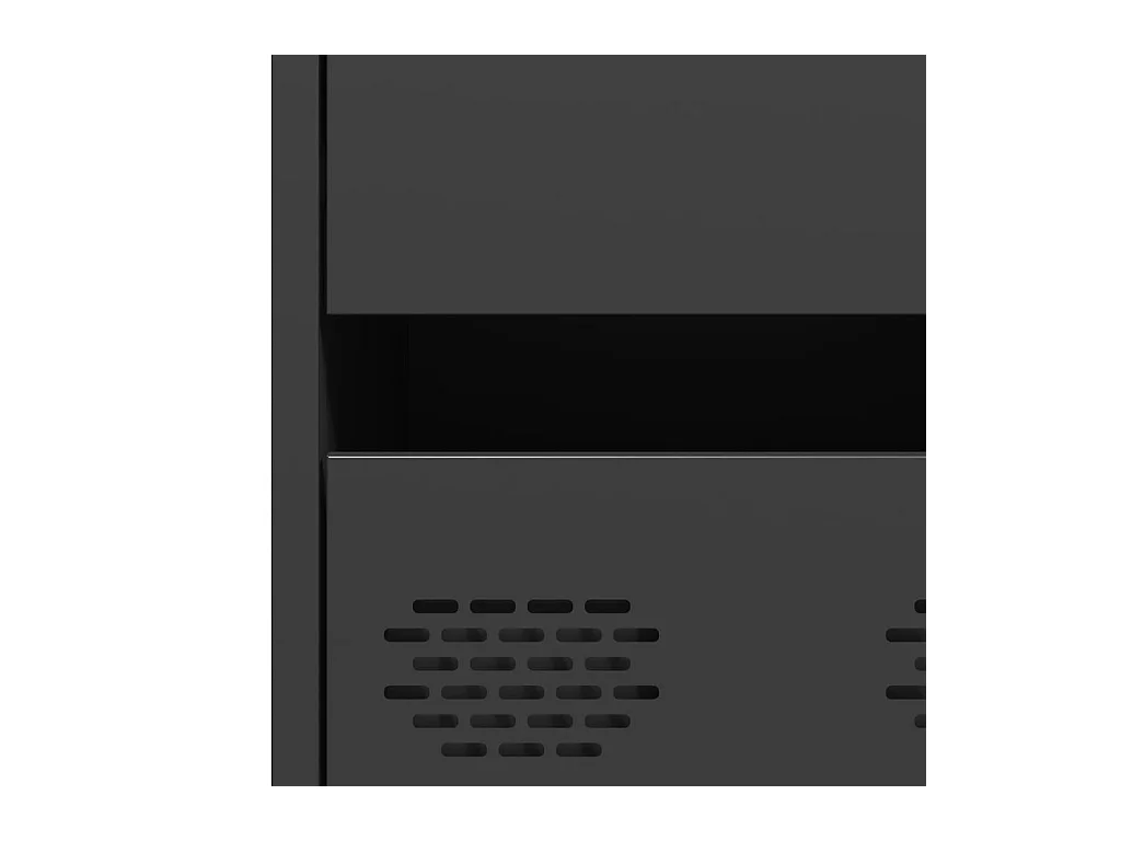 Buffet haut noir 68x39x101,5 cm acier