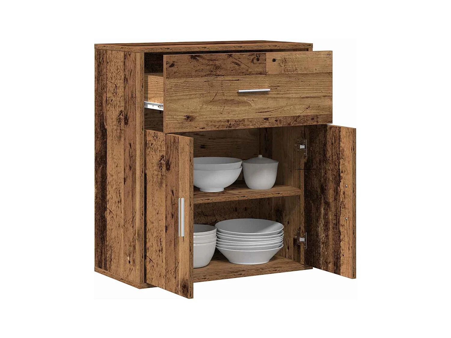Buffet avec tiroir Vieux bois 60 x 31 x 70 cm Bois d'ingénierie