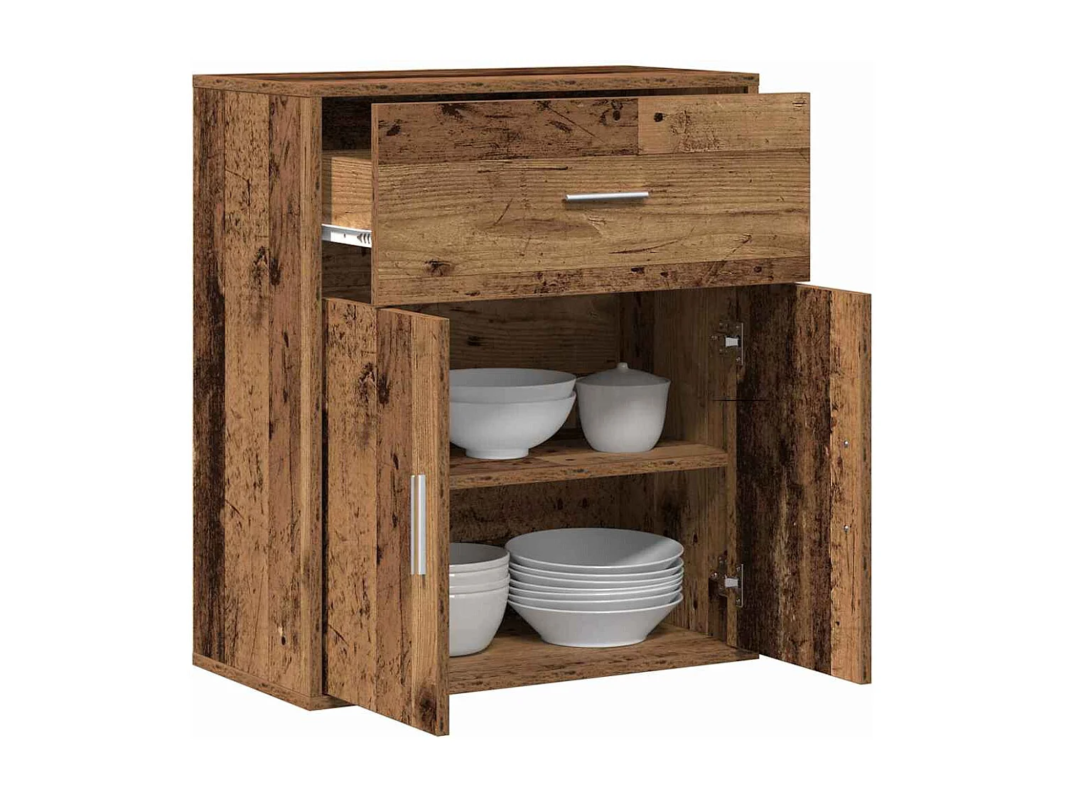 Buffet avec tiroir Vieux bois 60 x 31 x 70 cm Bois d'ingénierie