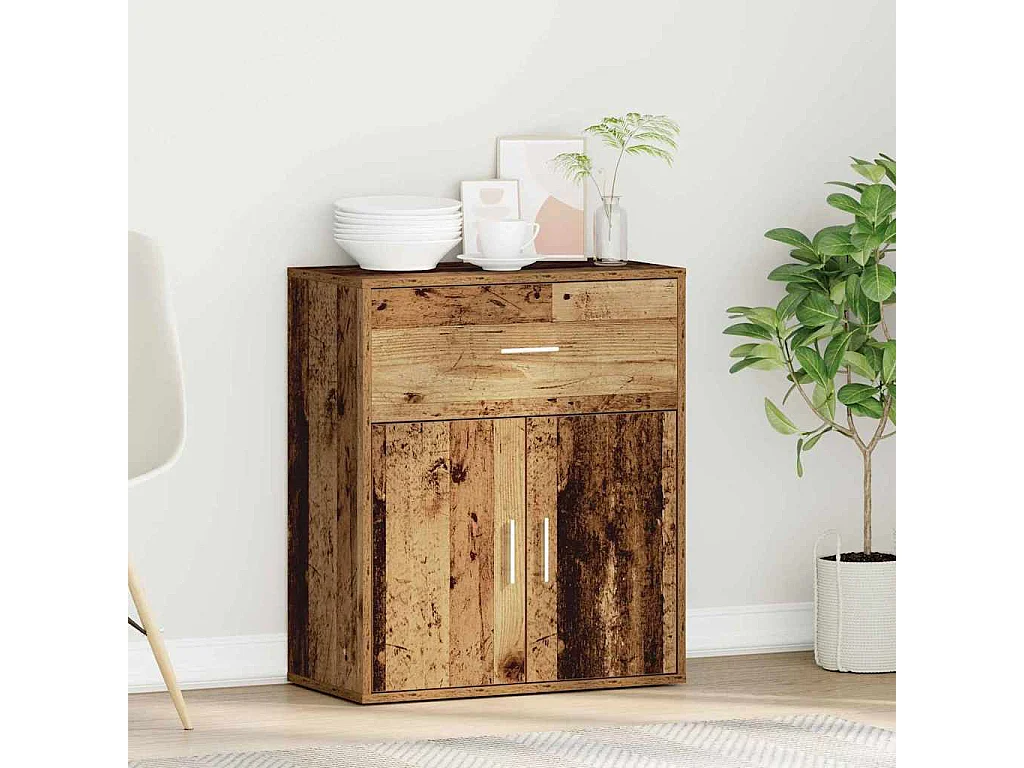 Buffet avec tiroir Vieux bois 60 x 31 x 70 cm Bois d'ingénierie