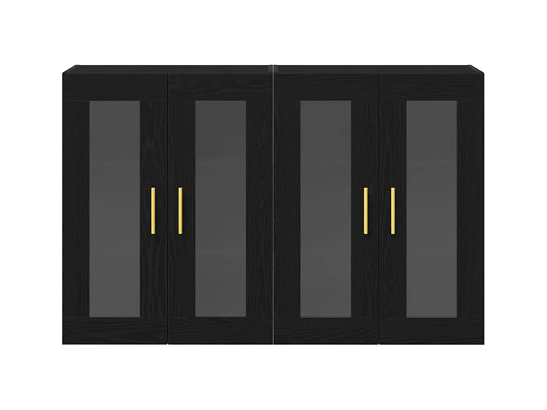 Cabinets Muraux 2 pcs Chêne Noir 69,5 x 34 x 90 cm Bois Technique