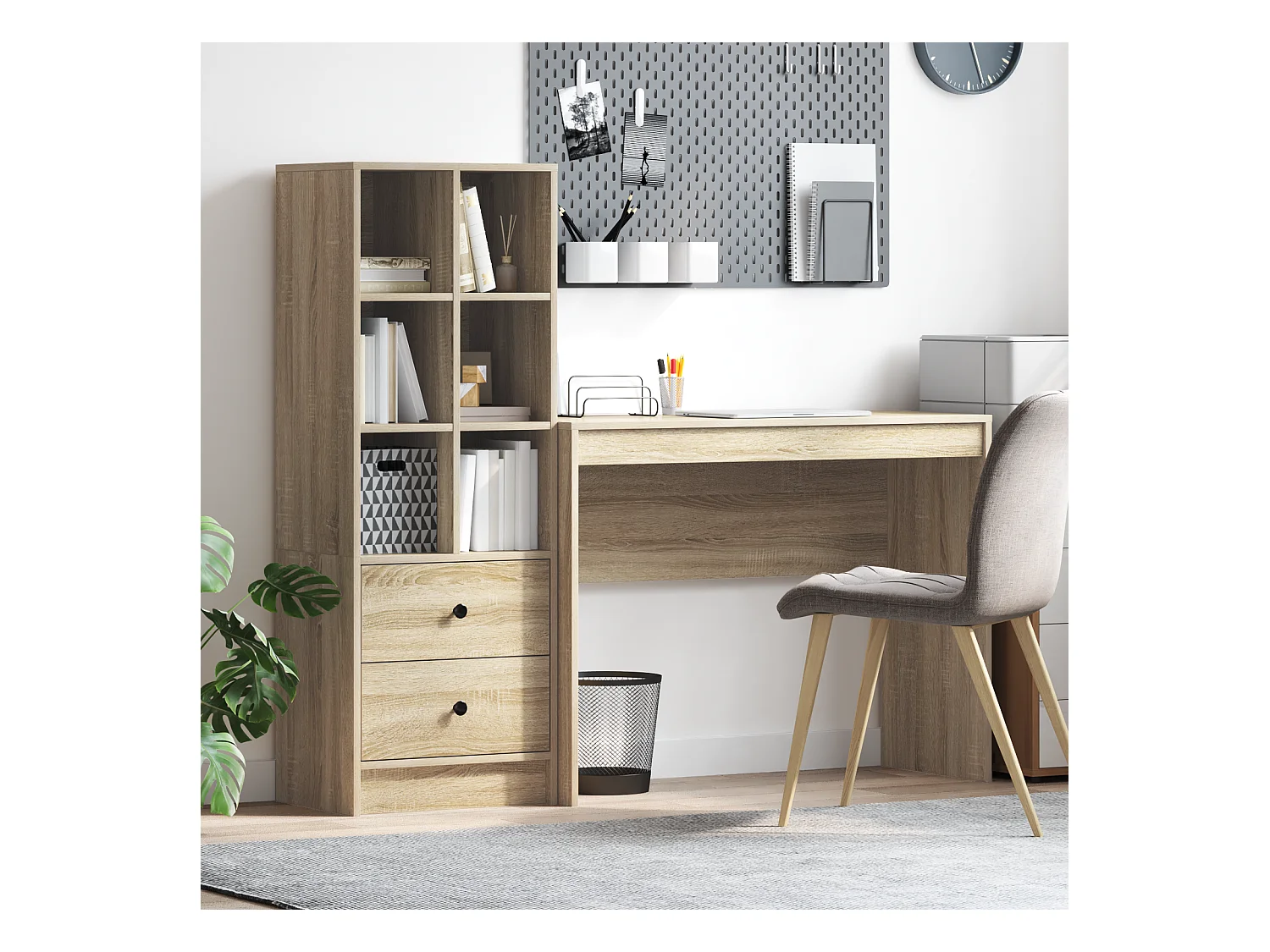 Sonoma eikenhouten bureau met opbergruimte