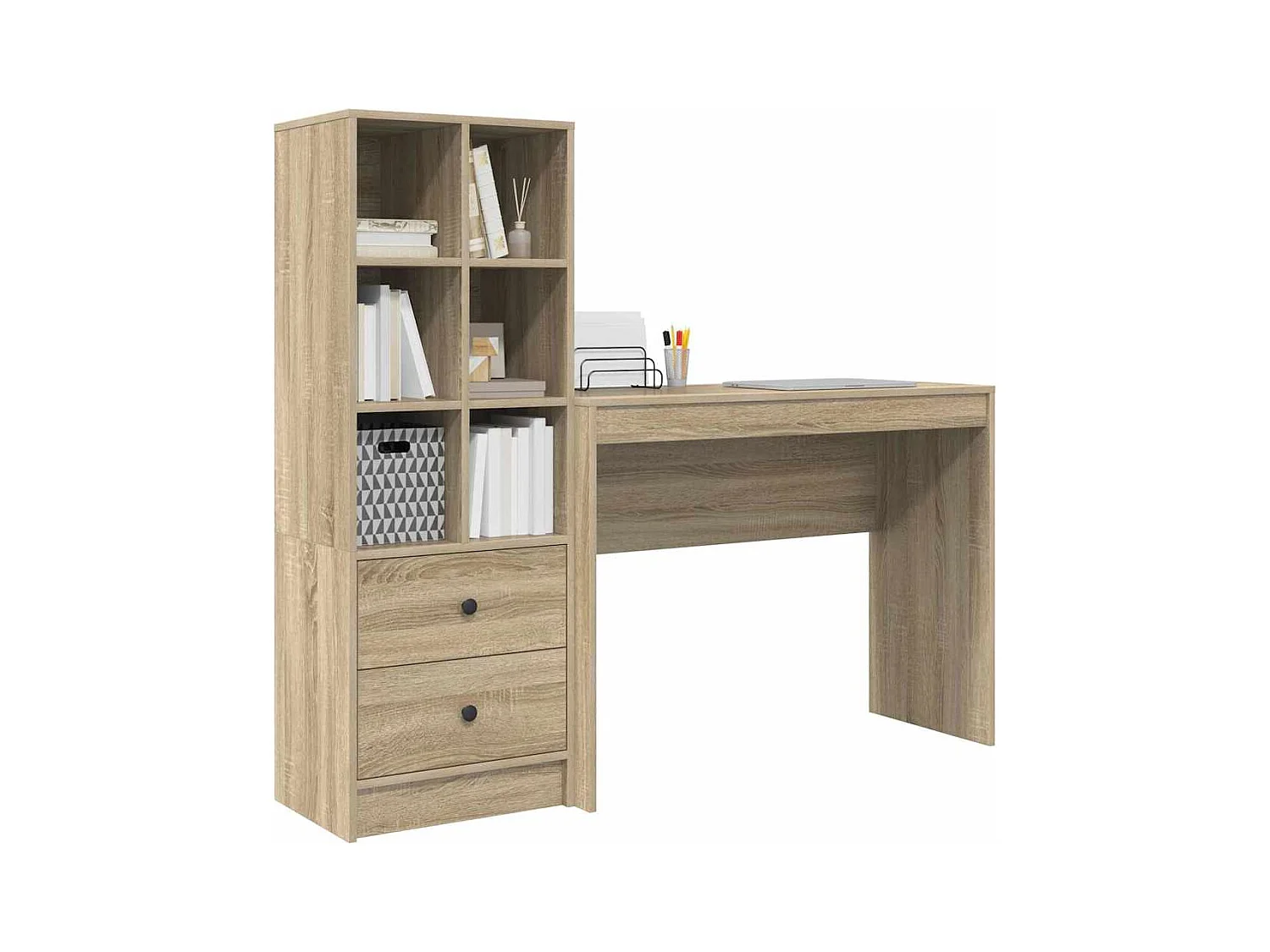 Sonoma eikenhouten bureau met opbergruimte