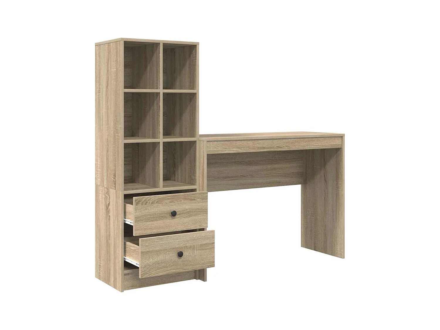 Sonoma eikenhouten bureau met opbergruimte