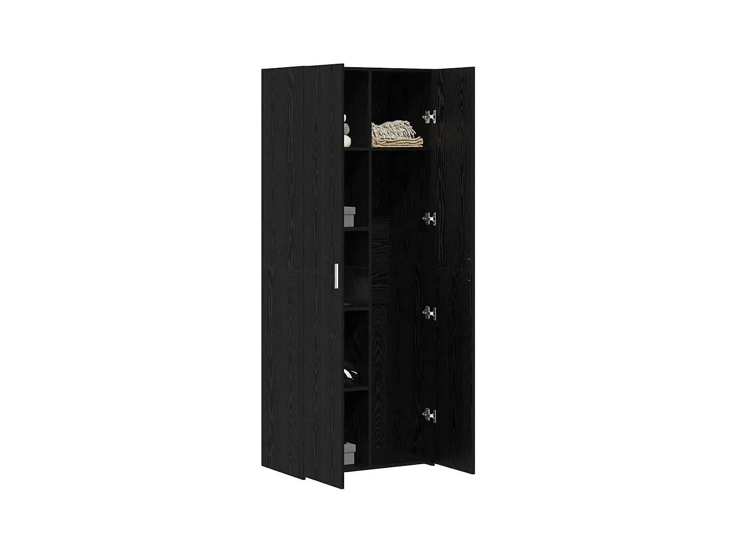 Haut de buffet Chêne Noir 70x42,5x185 cm Bois d'ingénierie
