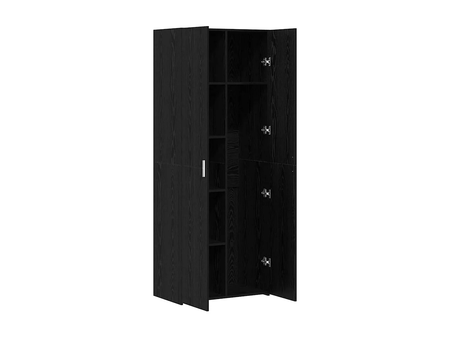 Haut de buffet Chêne Noir 70x42,5x185 cm Bois d'ingénierie