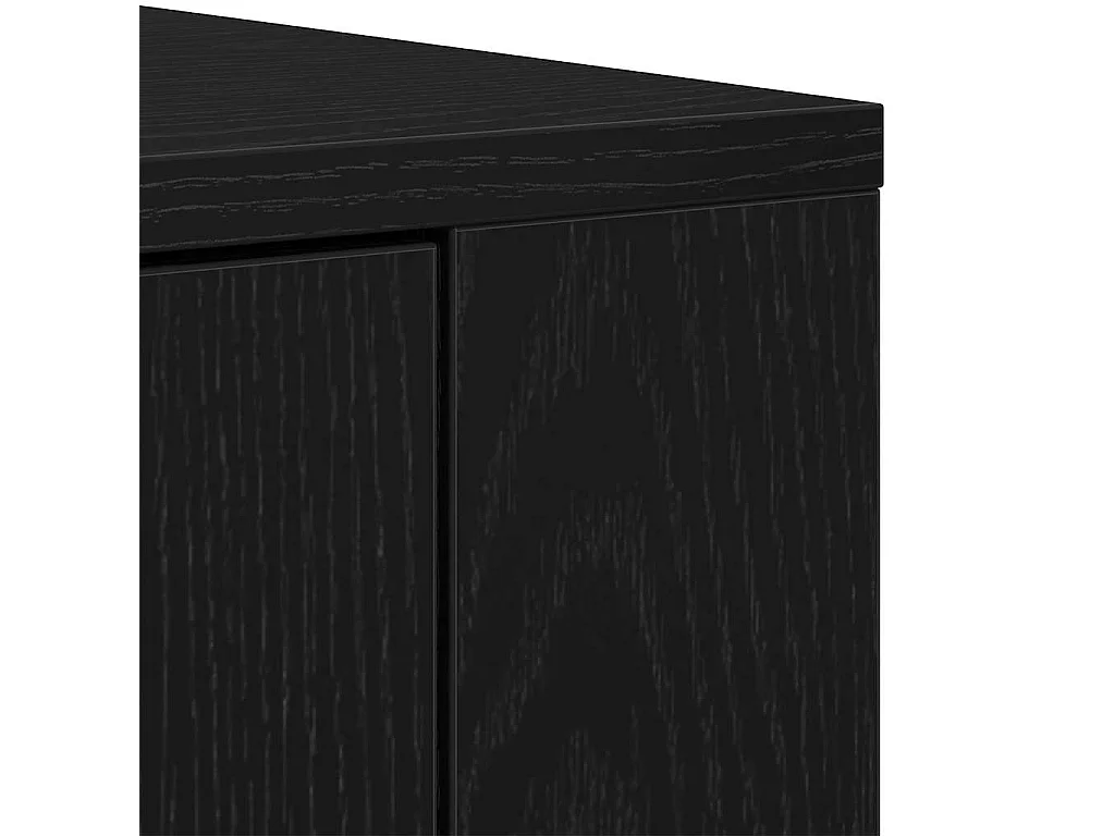 Hochschrank aus schwarzer Eiche aus rekonstituiertem Holz