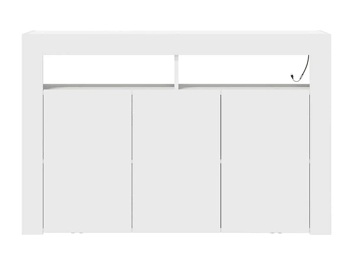 Buffet Blanc Blanc Bois d'ingénierie 116 x 30 x 75 cm Moderne