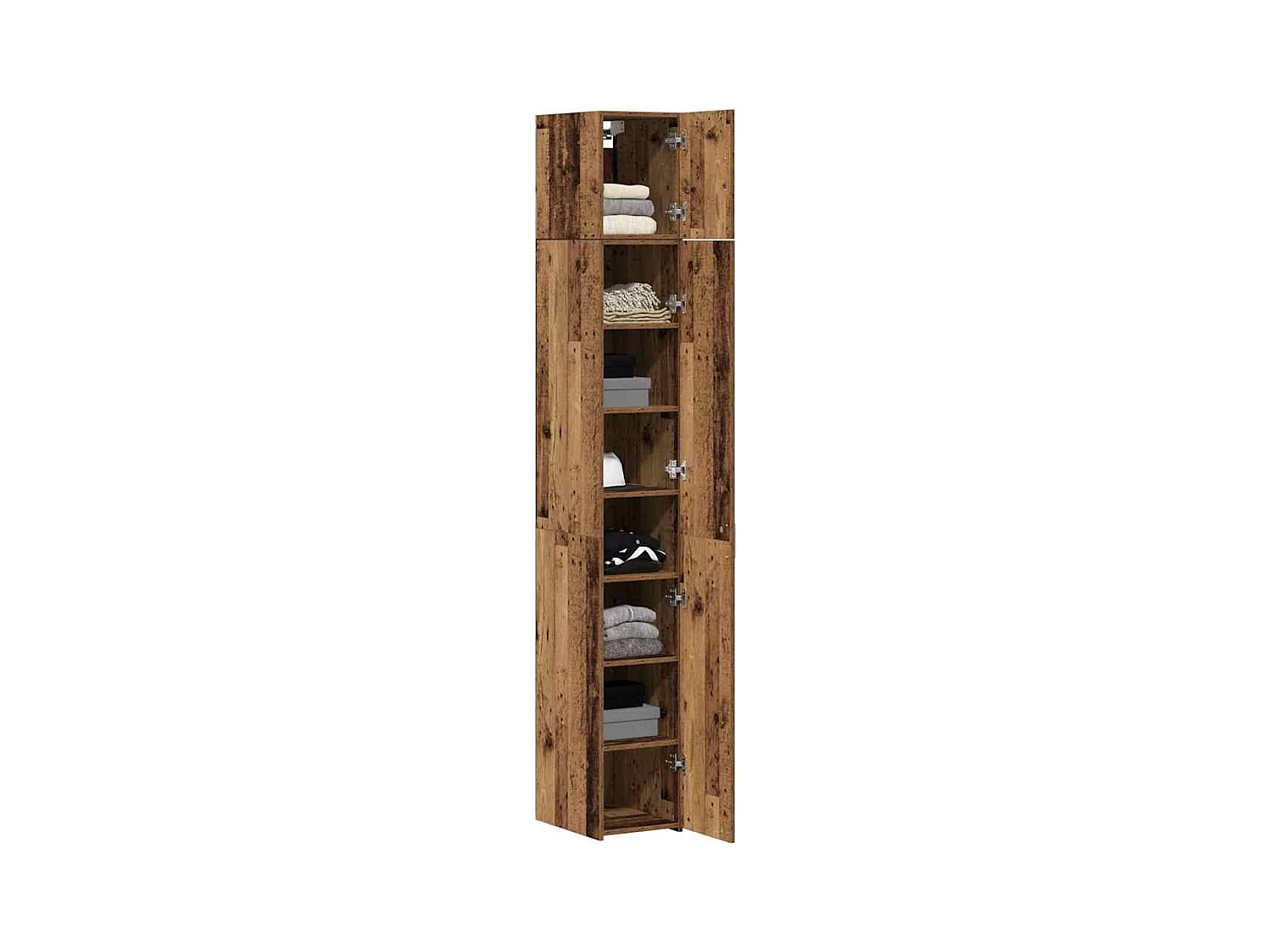 Meuble de rangement étroit Vieux bois 30x42.5x225 cm Bois ingé