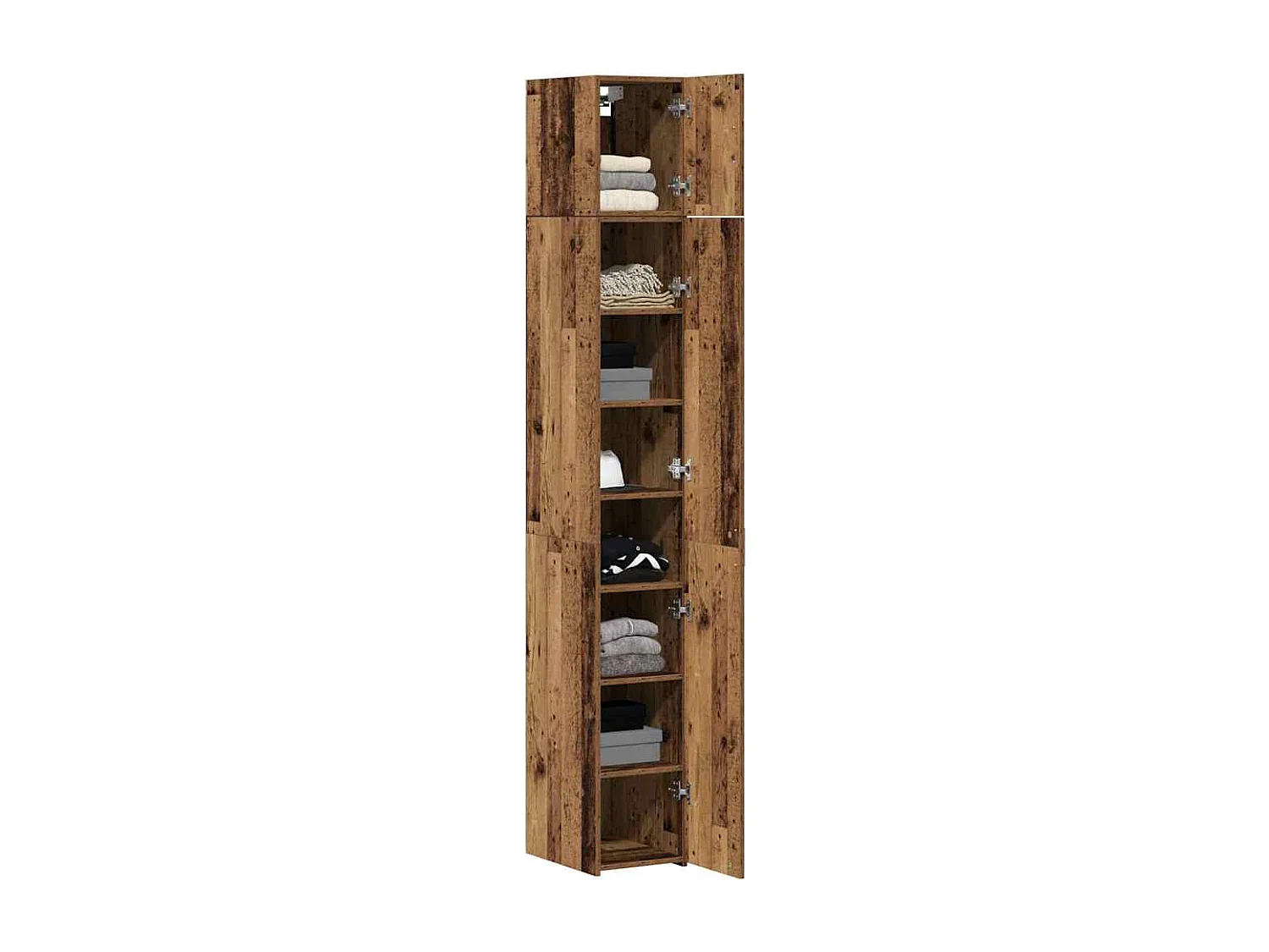 Meuble de rangement étroit Vieux bois 30x42.5x225 cm Bois ingé