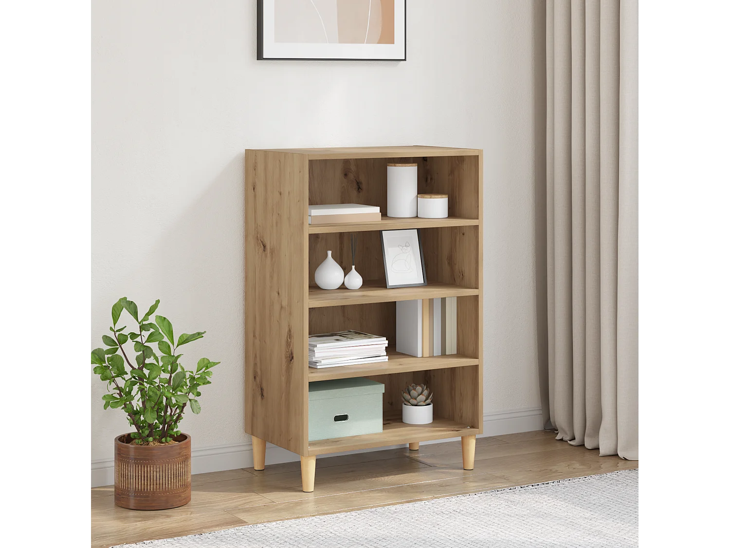 Buffet chêne artisanal 57 x 35 x 90 cm Bois d'ingénierie