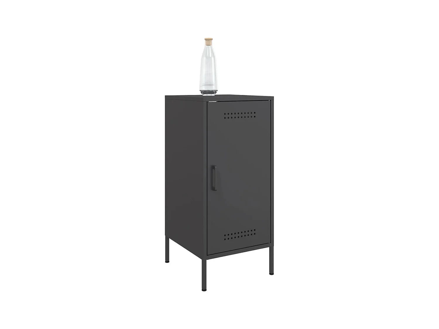 Buffets 2 pcs noir 36x39x79 cm acier