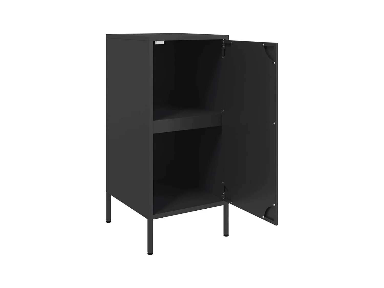 Buffets 2 pcs noir 36x39x79 cm acier