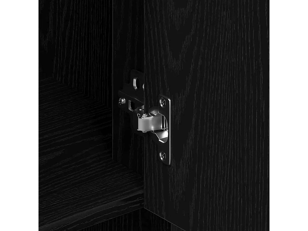 Armario alto de roble negro 80x33x150 cm Madera de ingeniería