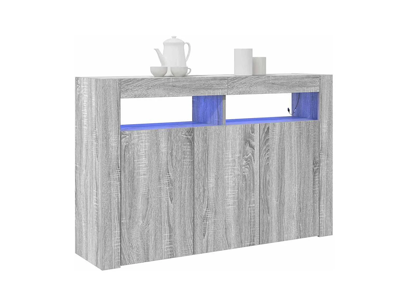 Credenza Sonoma Gray in legno ingegnerizzato 116 x 30 x 75 cm