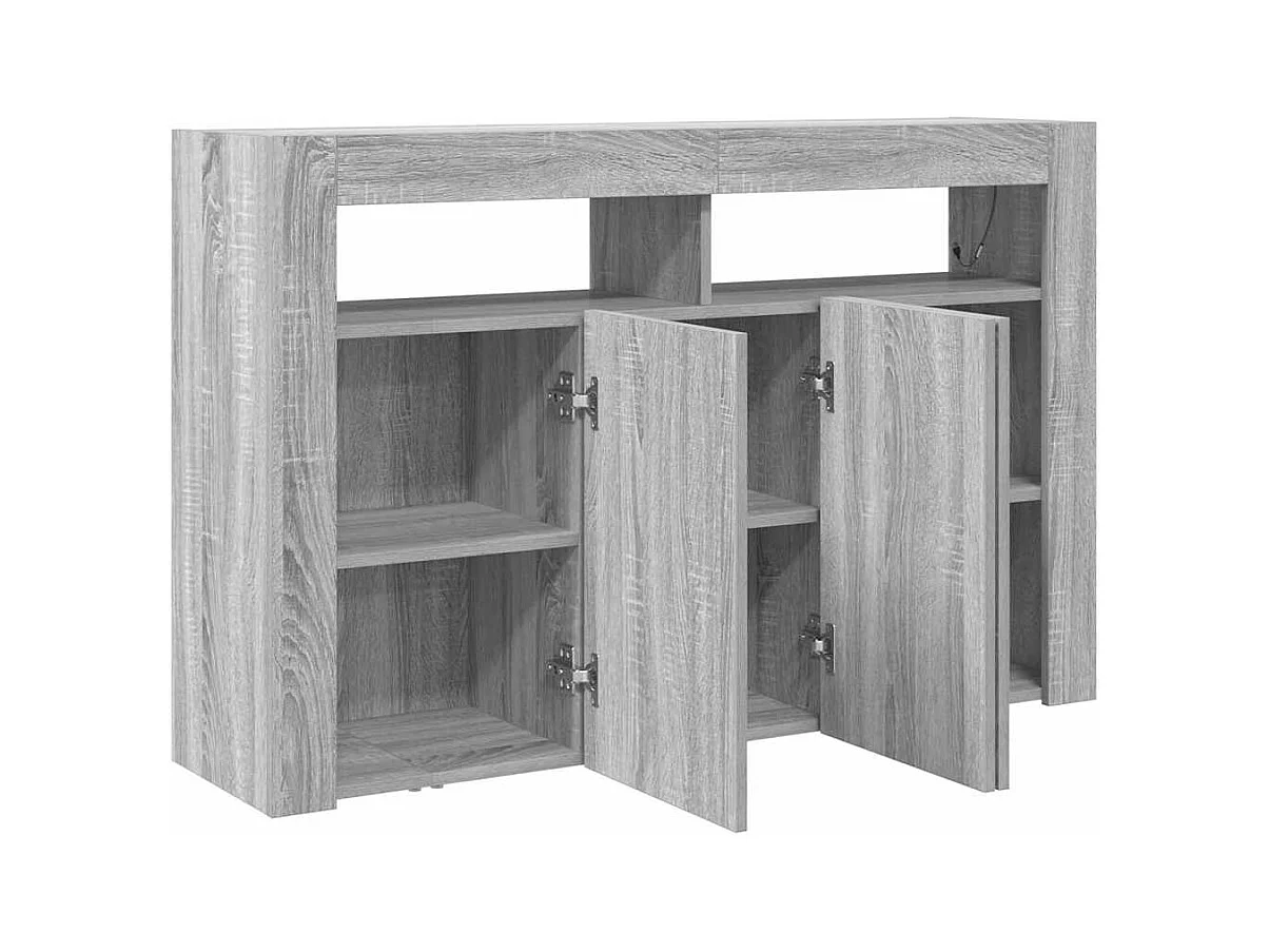Credenza Sonoma Gray in legno ingegnerizzato 116 x 30 x 75 cm