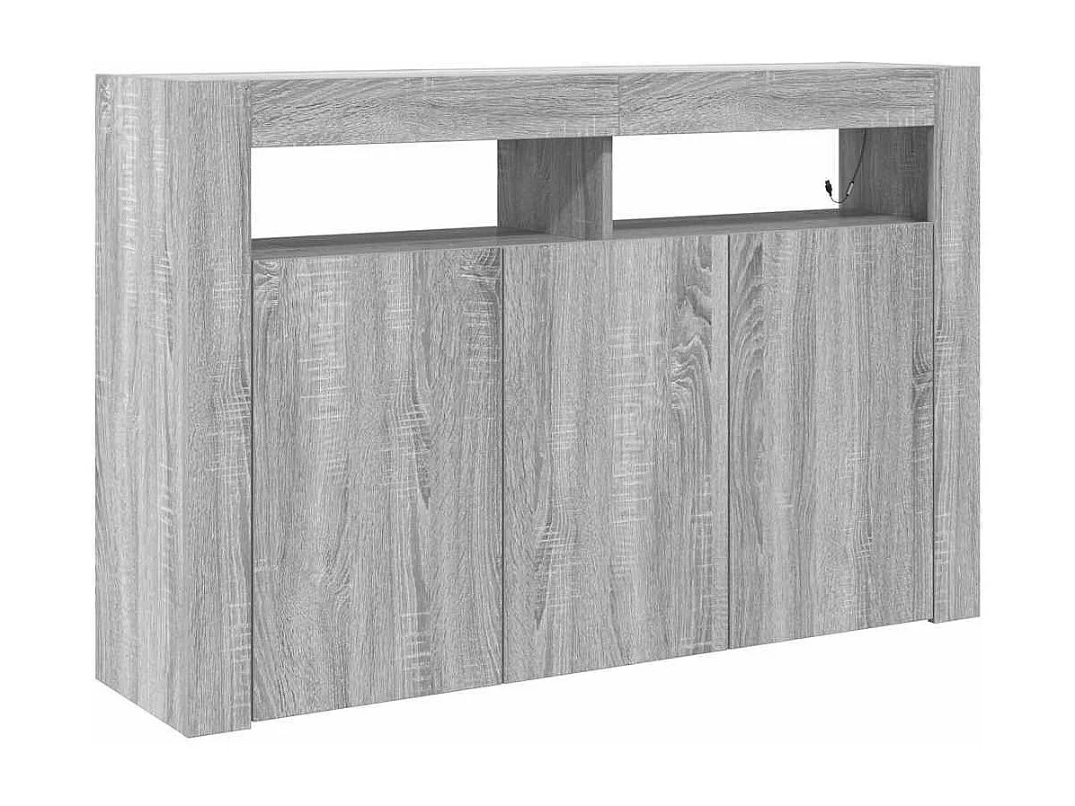 Buffet Gris sonoma Bois d'ingénierie 116 x 30 x 75 cm Buffet