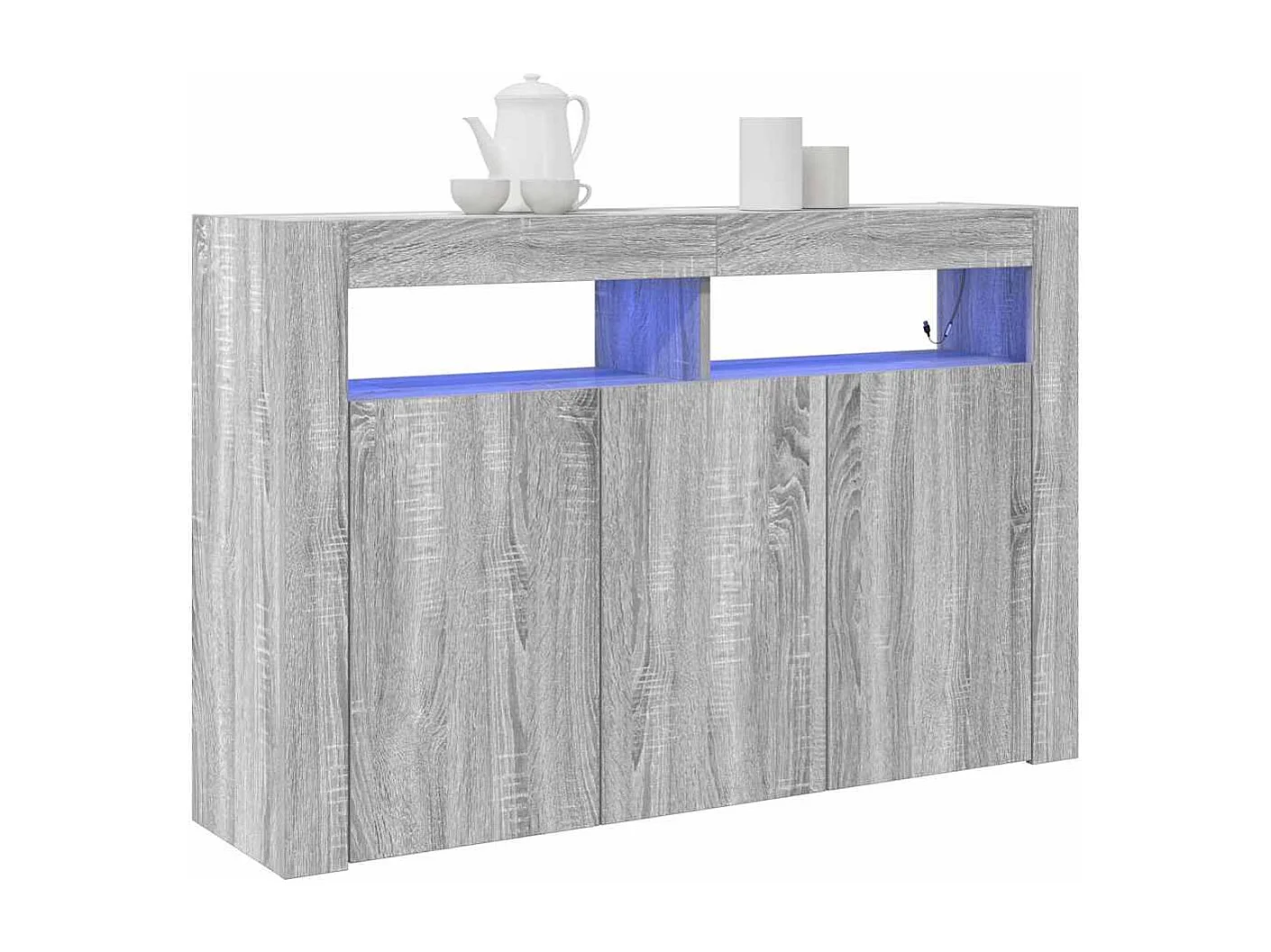 Buffet Gris sonoma Bois d'ingénierie 116 x 30 x 75 cm Buffet