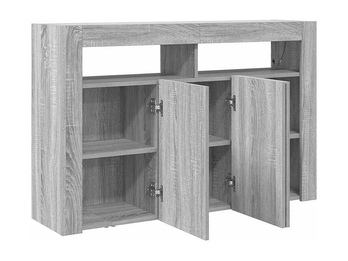 Buffet Gris sonoma Bois d'ingénierie 116 x 30 x 75 cm Buffet