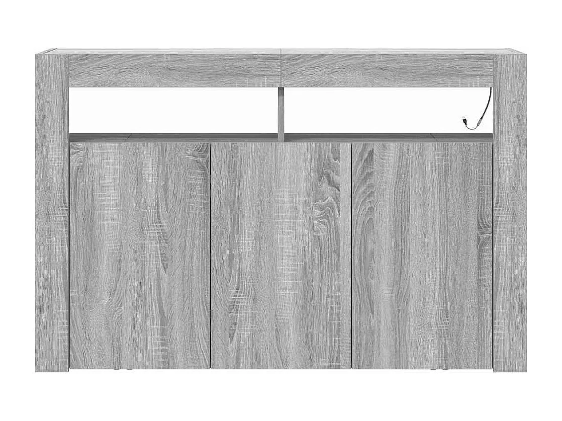 Buffet Gris sonoma Bois d'ingénierie 116 x 30 x 75 cm Buffet