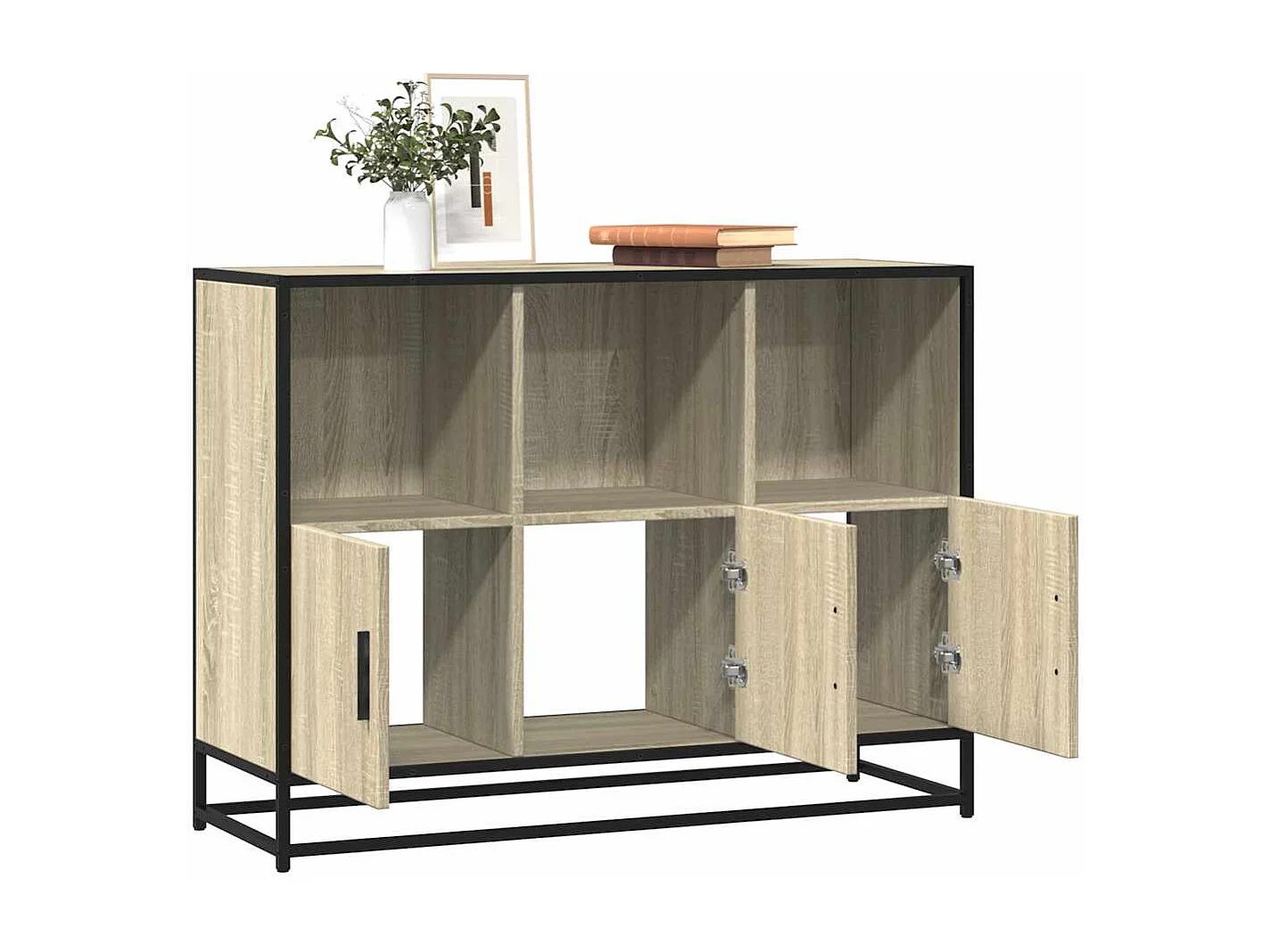 Buffet chêne sonoma 100x35x76 cm bois d'ingénierie