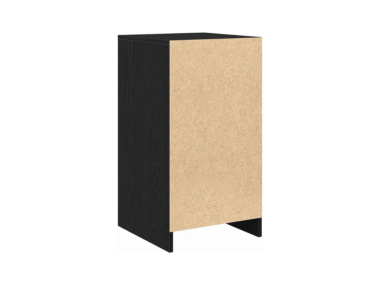 Buffet Noir Chêne 40x41x75 cm Bois d'ingénierie