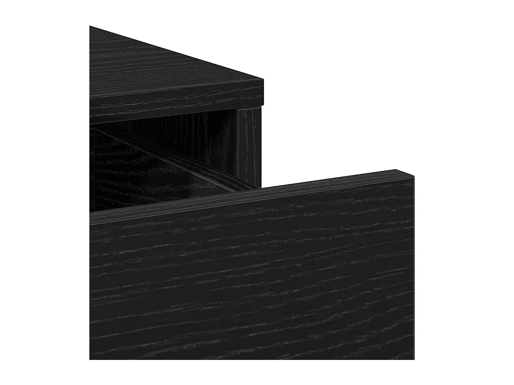 Buffet Noir Chêne 40x41x75 cm Bois d'ingénierie