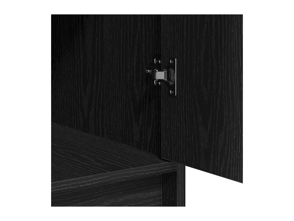 Buffet Noir Chêne 40x41x75 cm Bois d'ingénierie