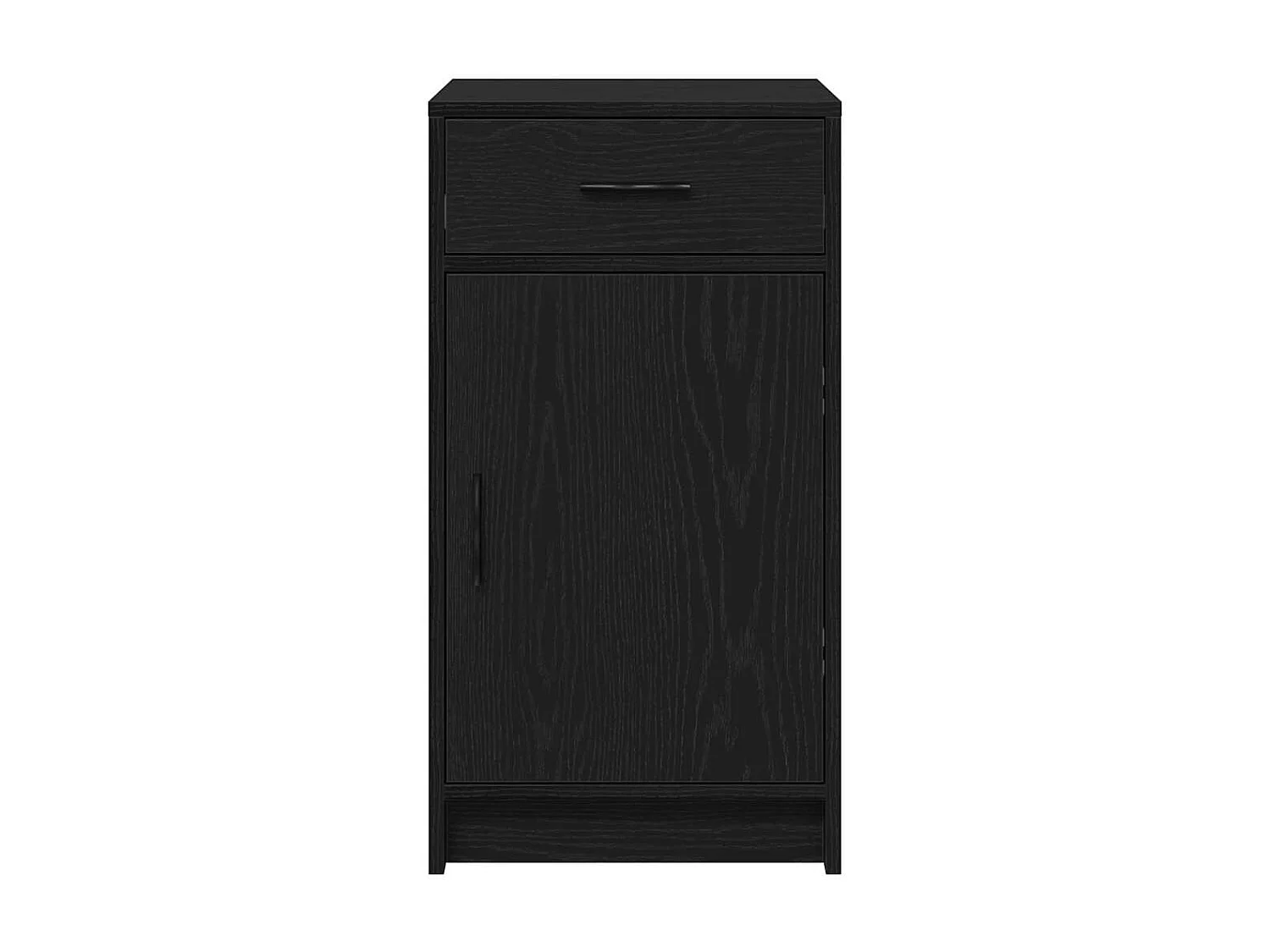 Buffet Noir Chêne 40x41x75 cm Bois d'ingénierie