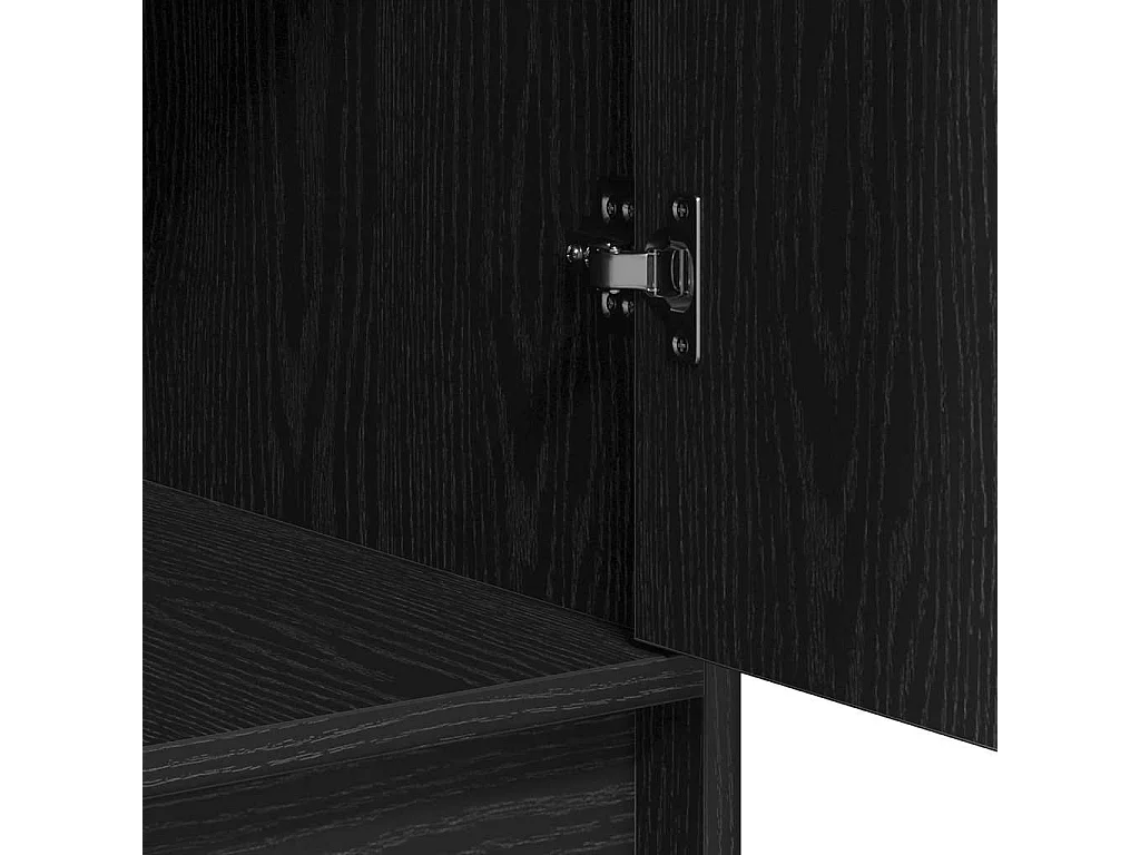 Buffet Noir Chêne 40x41x75 cm Bois d'ingénierie
