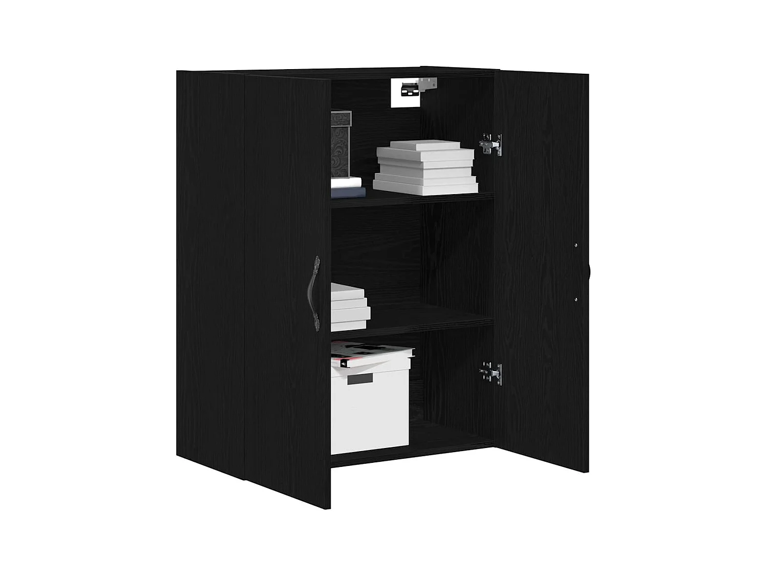 Pensile in rovere nero 69,5x34x90 cm Legno precomposto