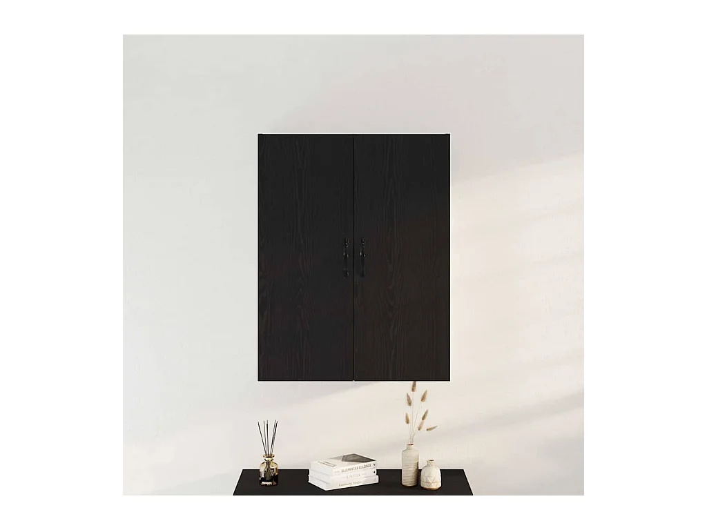 Pensile in rovere nero 69,5x34x90 cm Legno precomposto