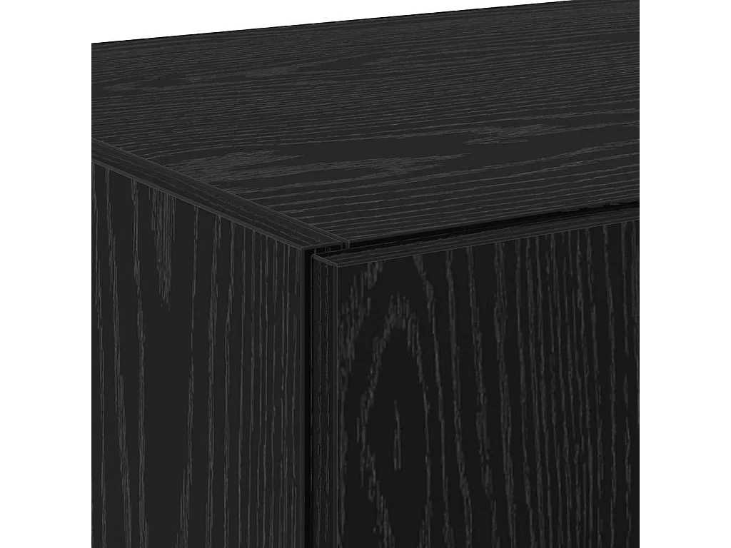 Highboard Chêne Noir 70x42.5x185 cm Bois d'ingénierie