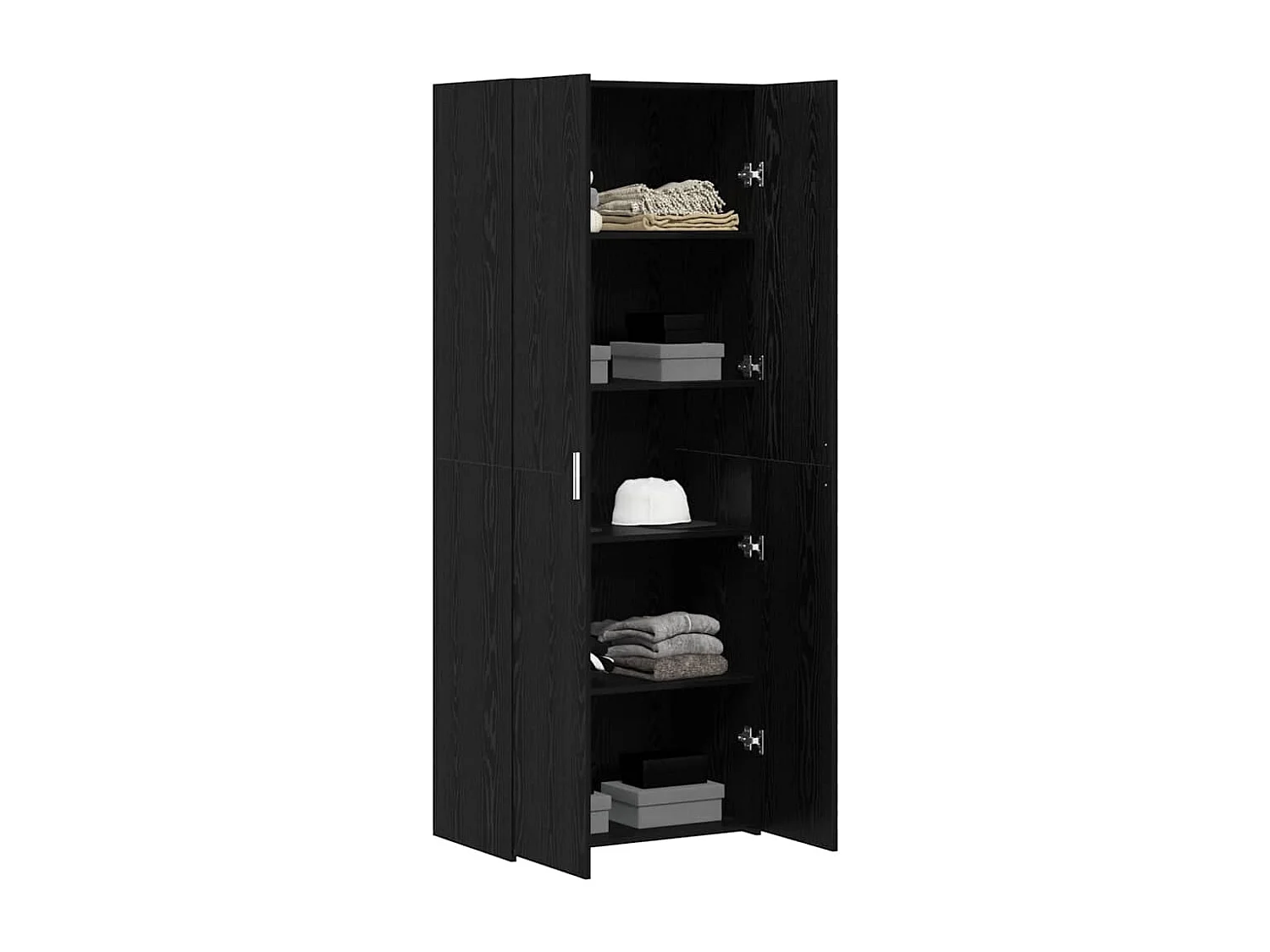Highboard Chêne Noir 70x42.5x185 cm Bois d'ingénierie