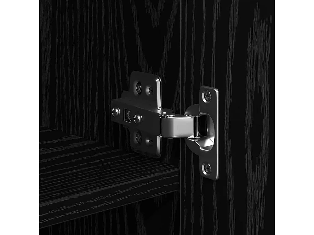 Highboard Chêne Noir 70x42.5x185 cm Bois d'ingénierie