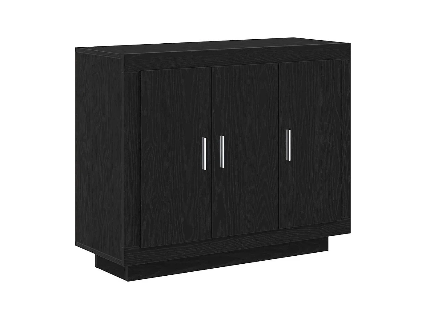 Buffet Chêne Noir 92x35x75 cm Bois Stratifié