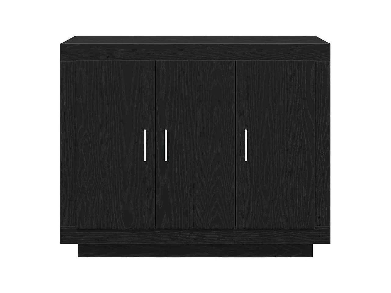 Buffet Chêne Noir 92x35x75 cm Bois Stratifié