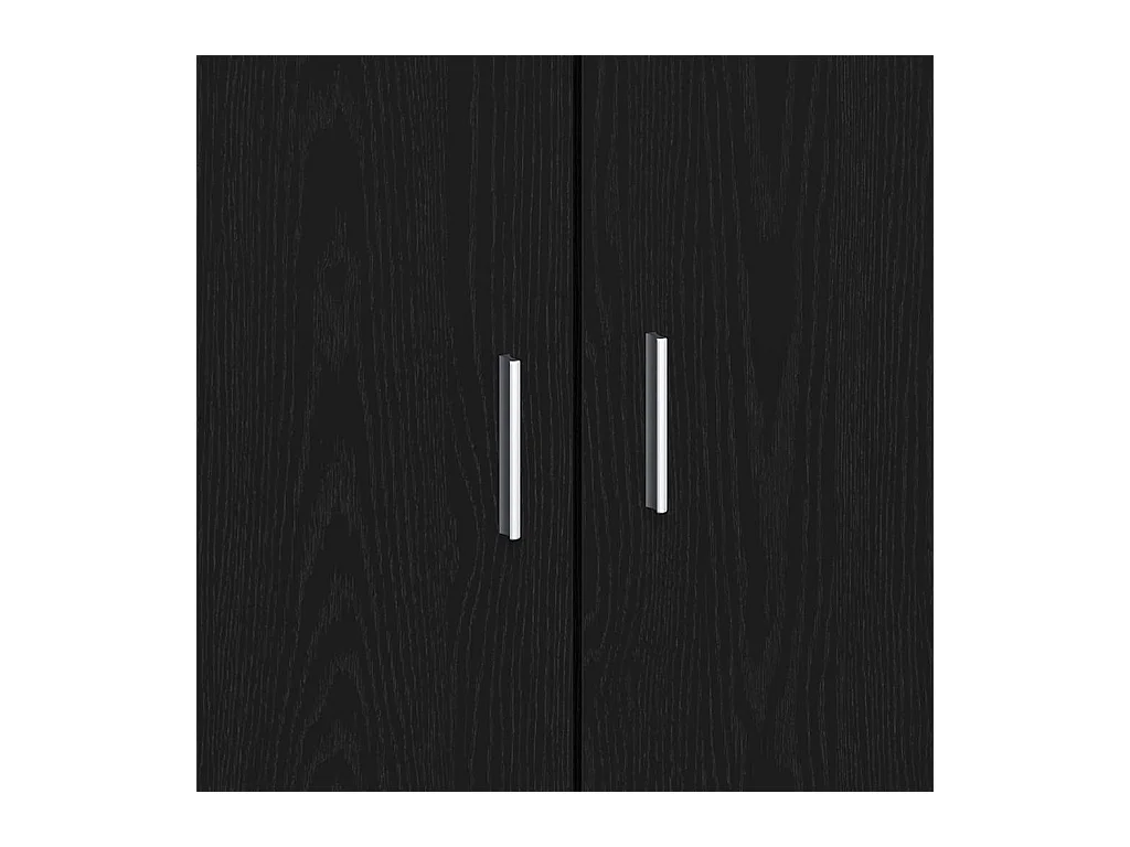 Buffet Chêne Noir 92x35x75 cm Bois Stratifié