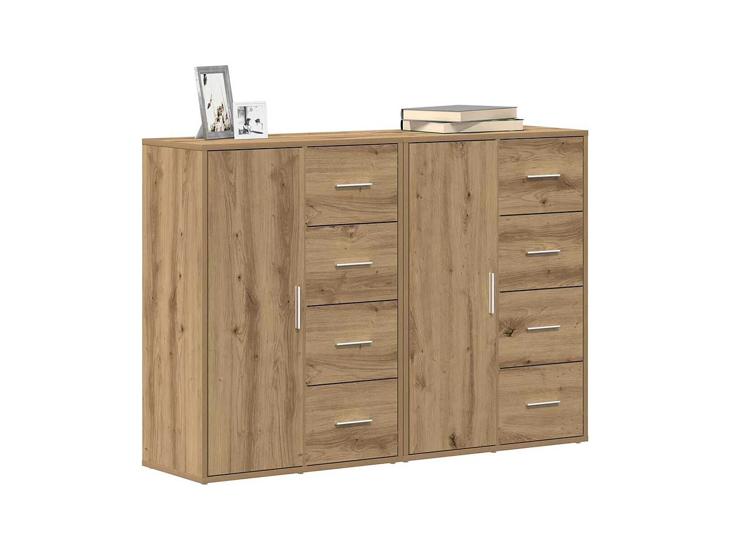 Buffets 2 pcs Chêne Artisan 60x31x84 cm Bois d'ingénierie