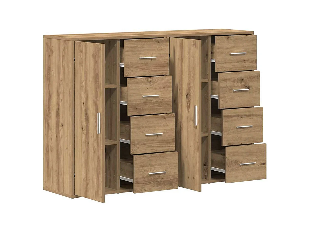 Buffets 2 pcs Chêne Artisan 60x31x84 cm Bois d'ingénierie