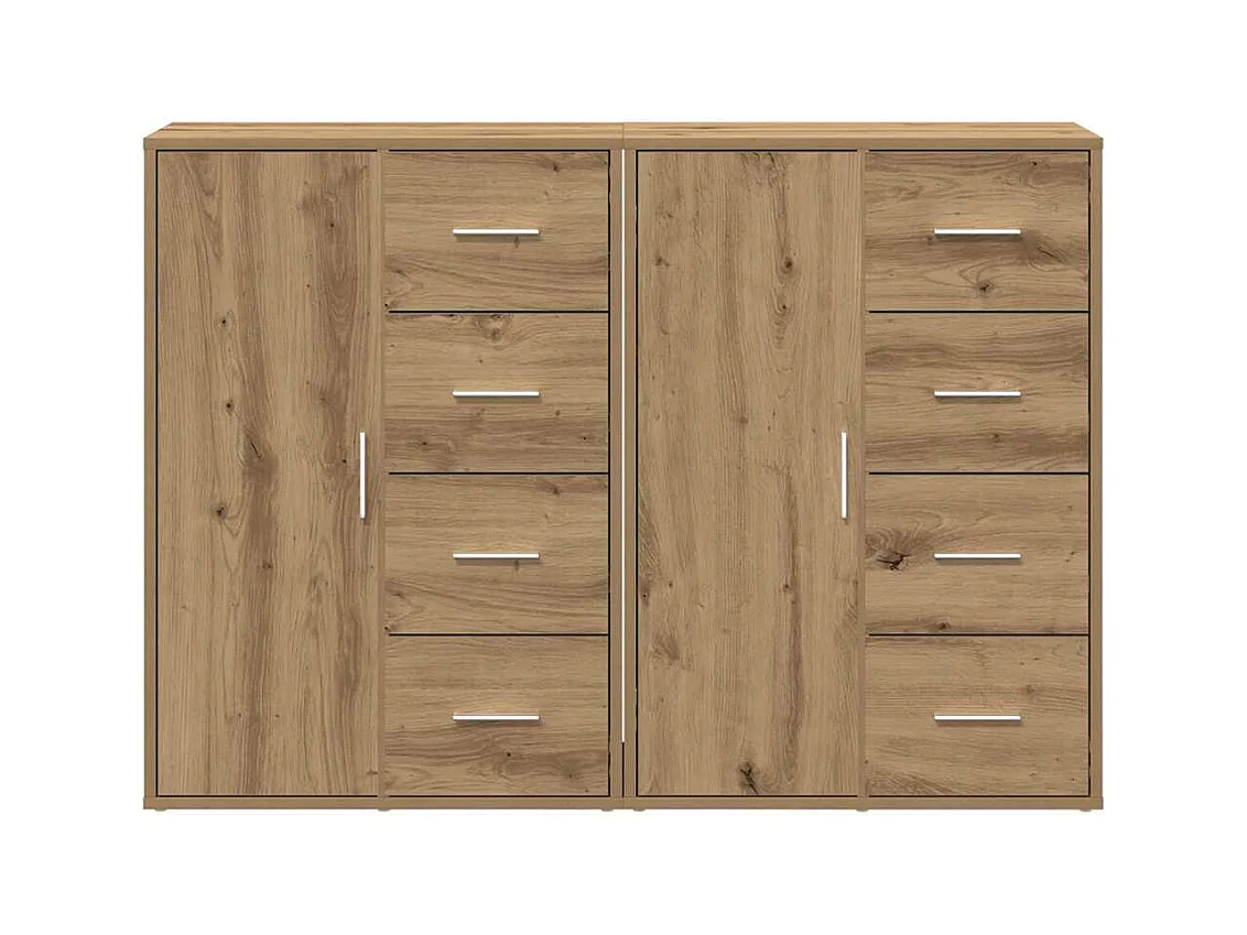 Buffets 2 pcs Chêne Artisan 60x31x84 cm Bois d'ingénierie