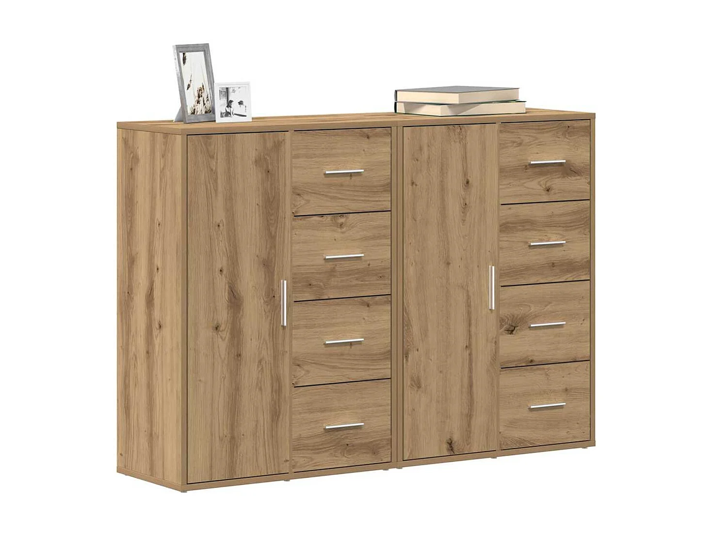 Dressoirs 2 stuks Eiken Artisan 60x31x84 cm Technisch hout