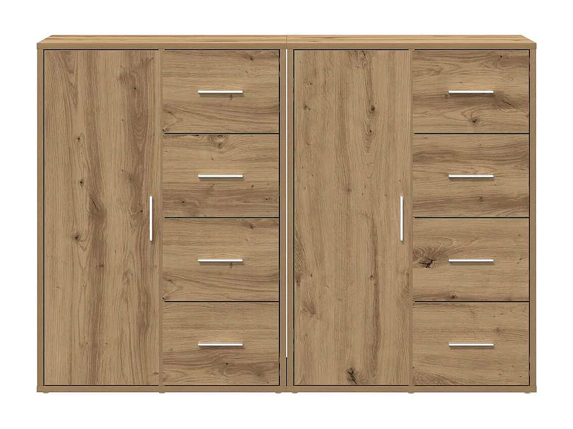 Dressoirs 2 stuks Eiken Artisan 60x31x84 cm Technisch hout