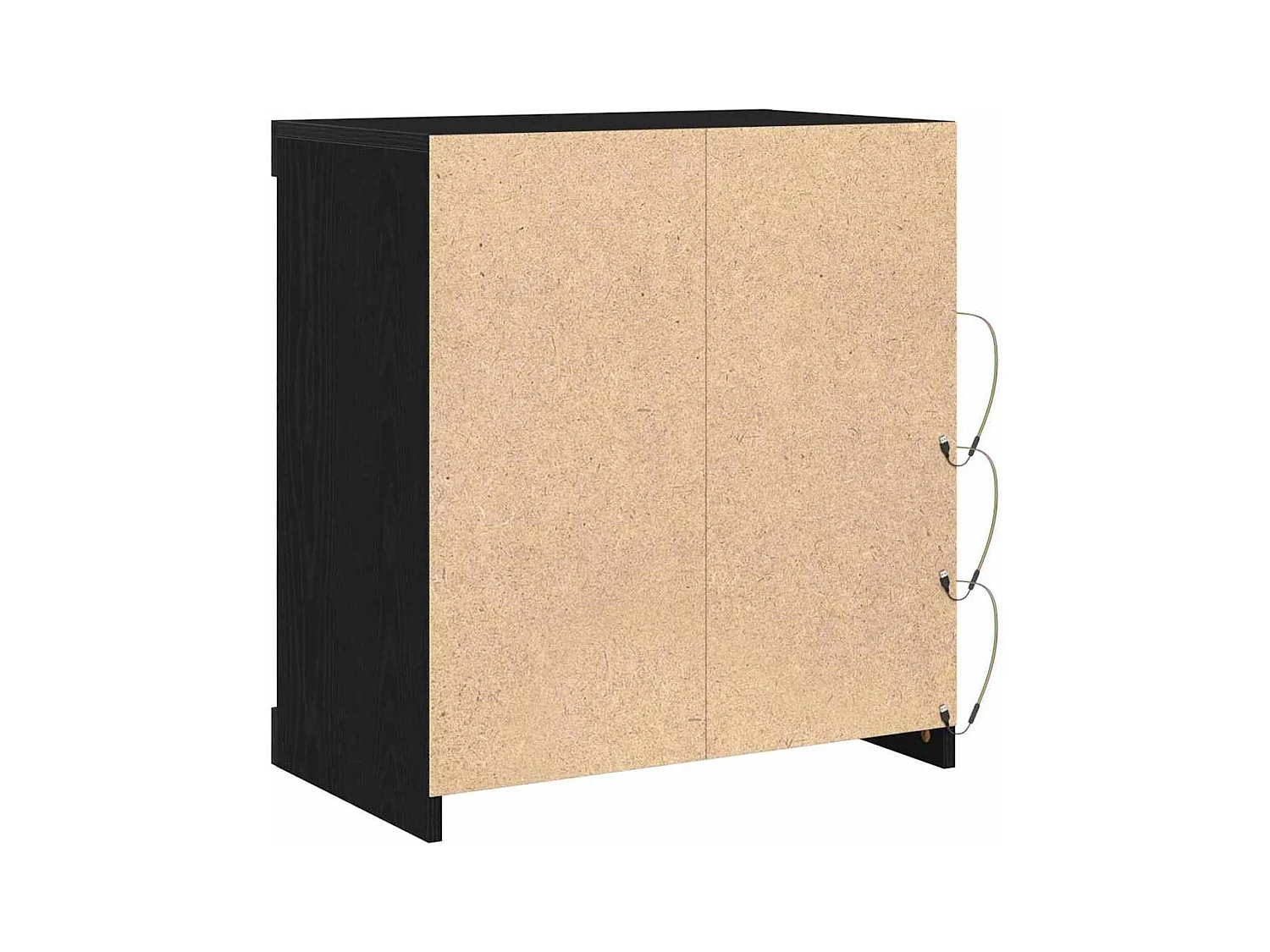 Buffet avec lumières LED Chêne noir 60,5x37x67 cm