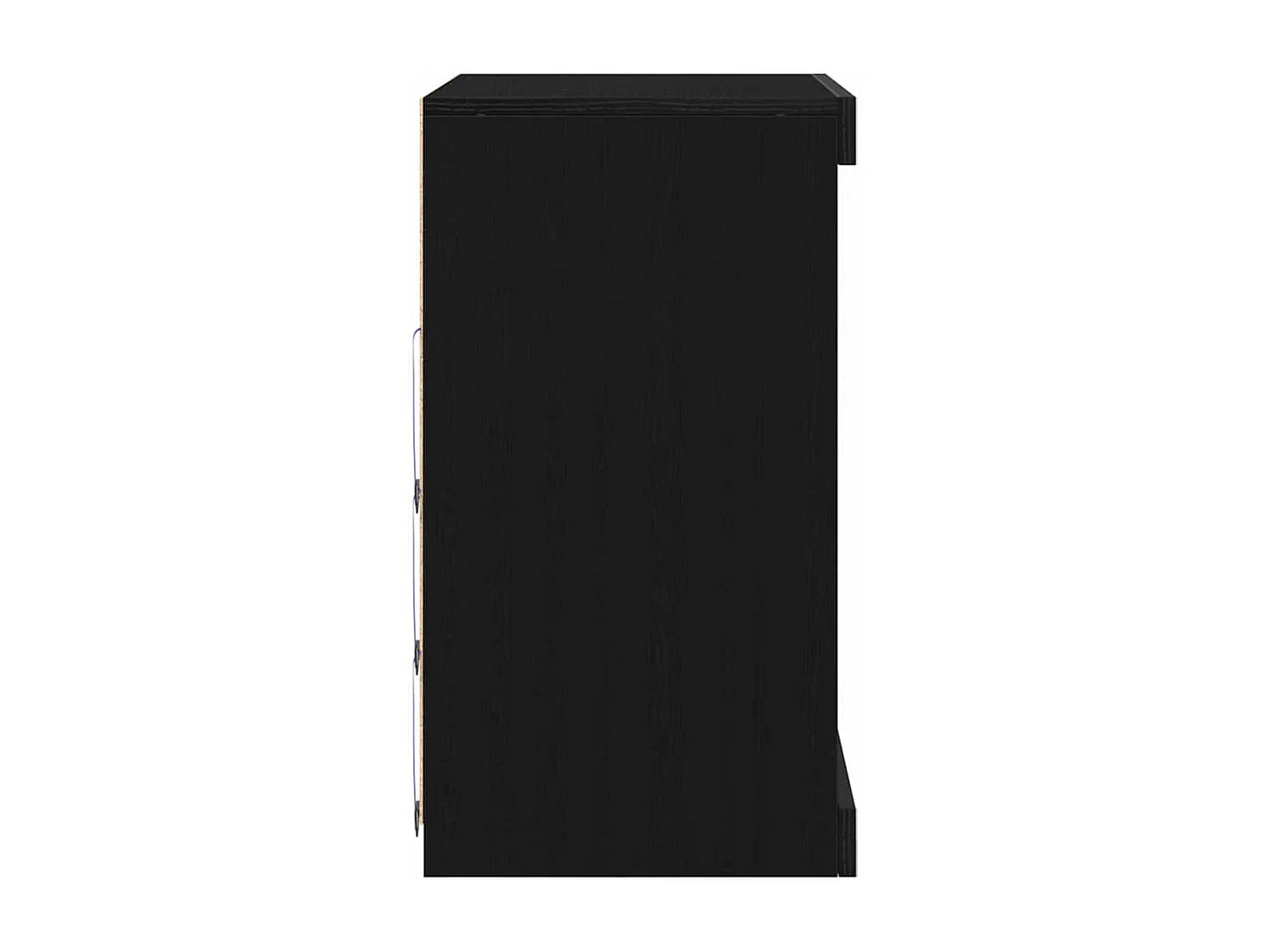 Buffet avec lumières LED Chêne noir 60,5x37x67 cm