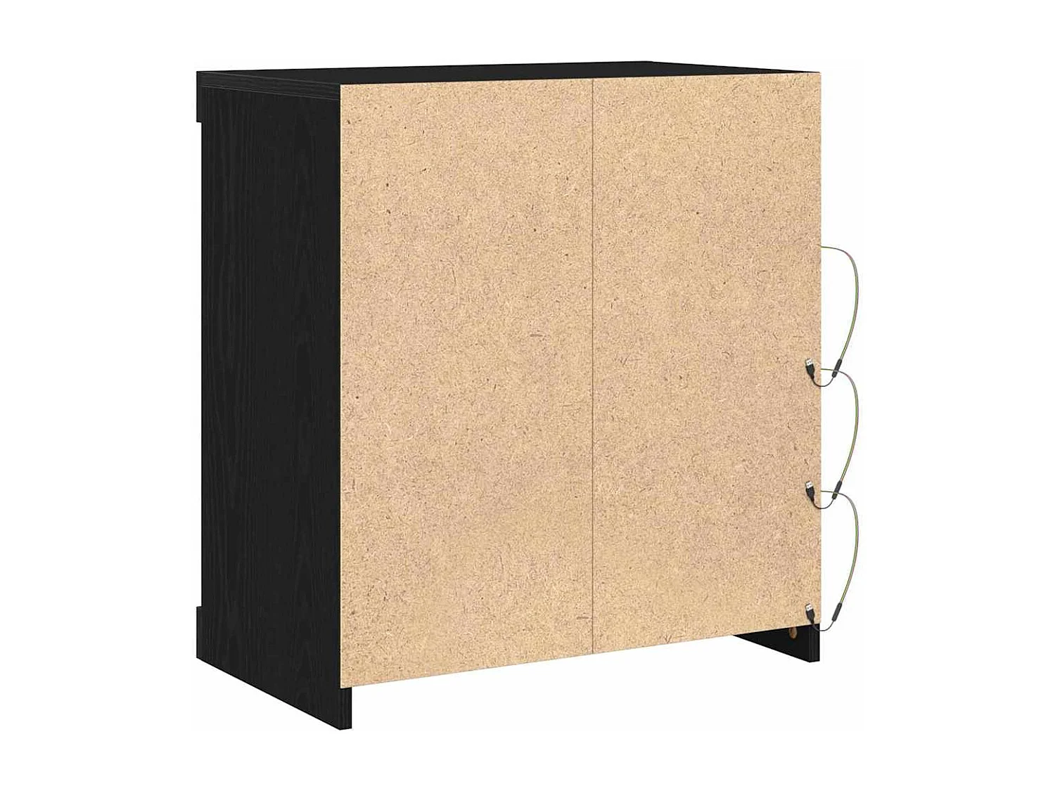 Buffet avec lumières LED Chêne noir 60,5x37x67 cm