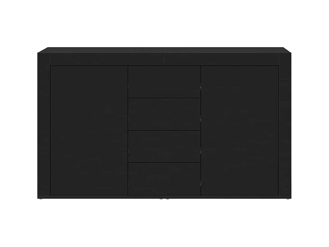 Buffet Noir Bois d'ingénierie 120 x 36 x 69 cm Rangement Buffet