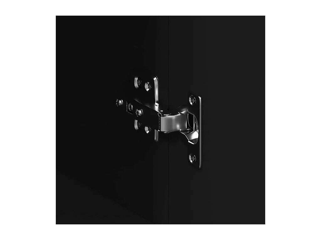 Buffet Noir Bois d'ingénierie 120 x 36 x 69 cm Rangement Buffet