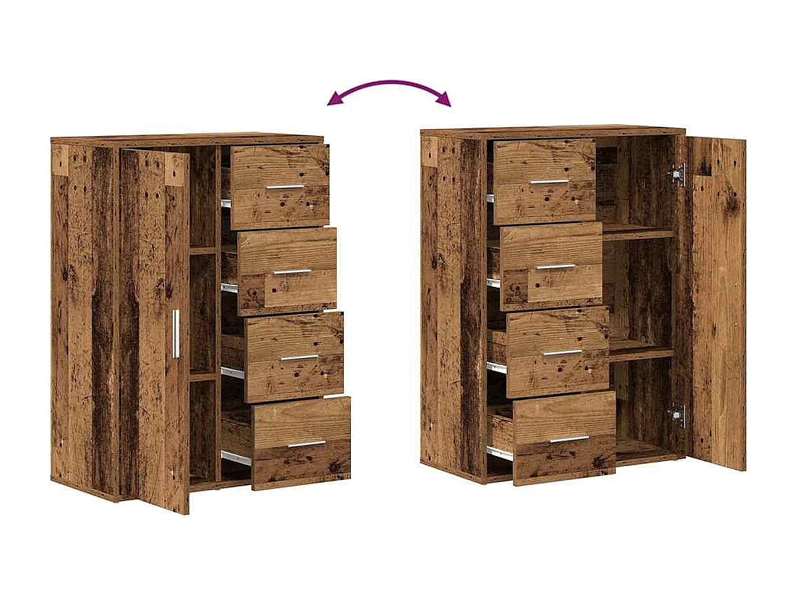 Credenza antica in legno 60x31x84 cm in truciolare