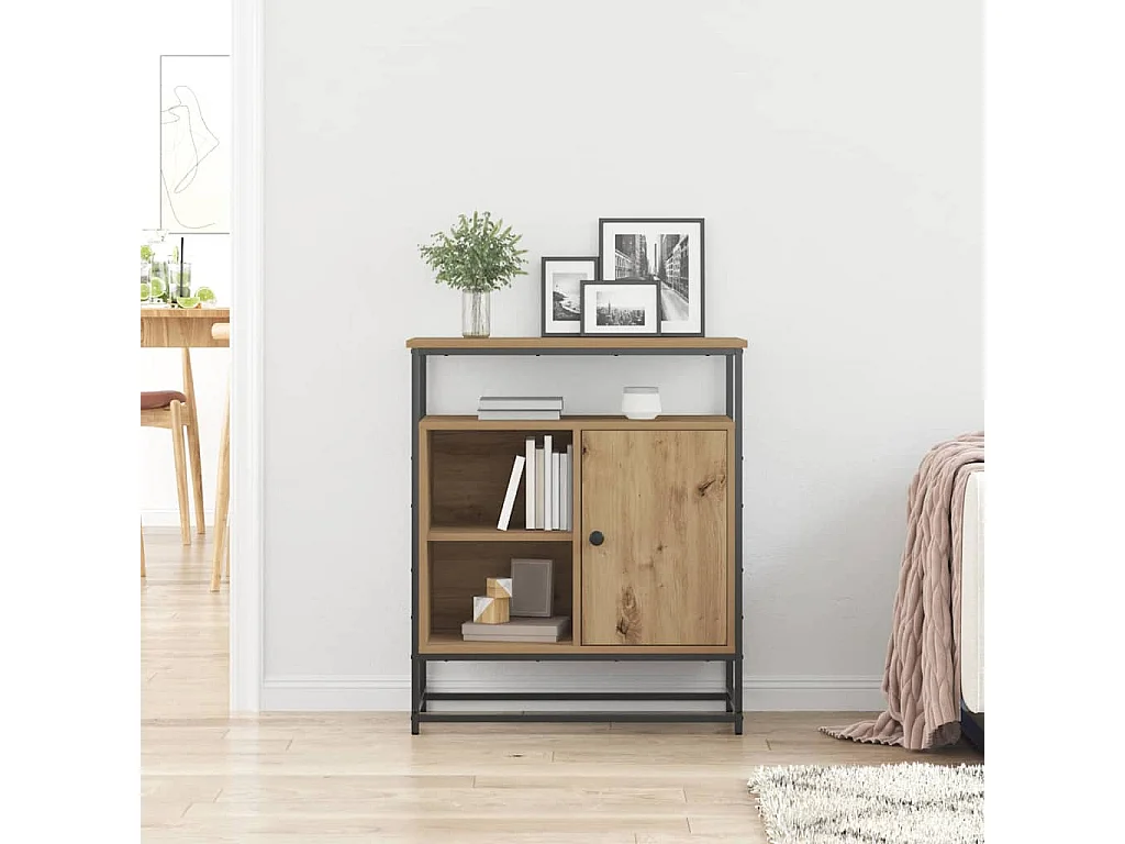 Buffet Artisan Chêne 69x35x80 cm Bois d'ingénierie et Acier